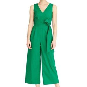 J. Crew Emerald Green V-Neck Jumpsuit